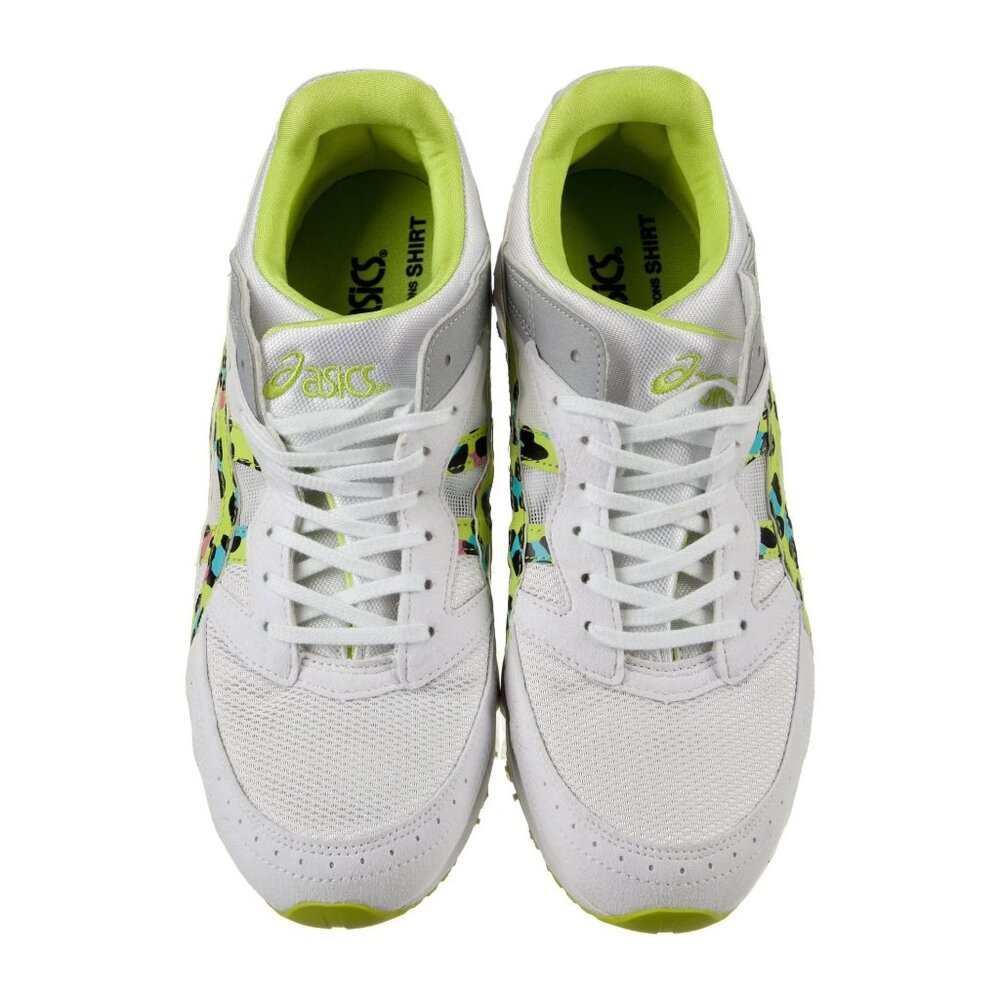 Comme Des Garçons Shirt X Asics Tarther SC Sneakers White Lime Green Print Mens